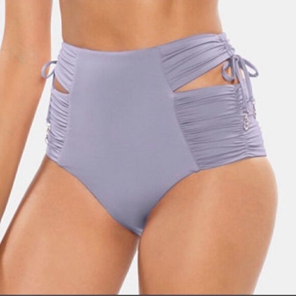 Soluna Women's Cutout High-Waist Bikini Swim Bottom - Picture 1 of 4